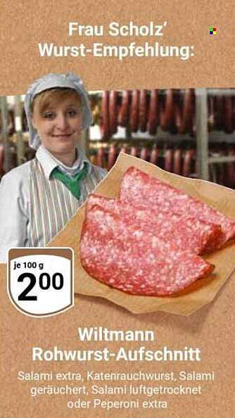 Wiltmann Rohwurst-Aufschnitt - Salami extra, Katenrauchwurst, Salami geräuchert, Salami luftgetrocknet oder Peperoni extra