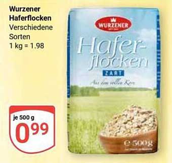 Wurzener Haferflocken Zart 500 g - nur 0,99 €