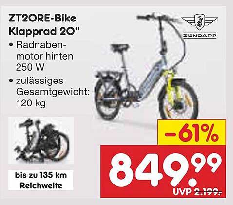 ZT2ORE-Bike Klapprad 20"