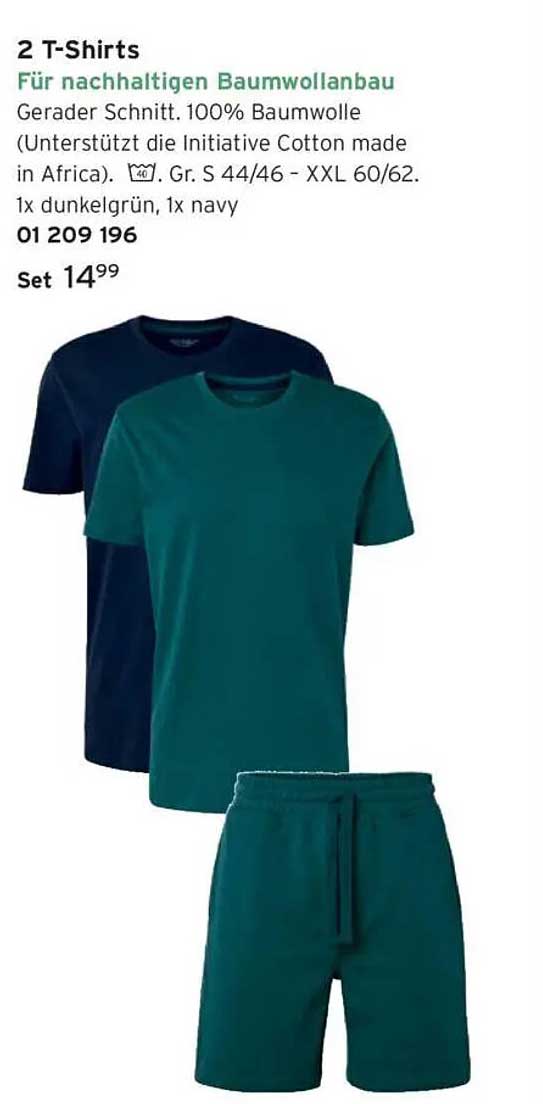 2 T-Shirts für nachhaltigen Baumwollanbau