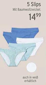5 Slips mit Baumwollzwickel