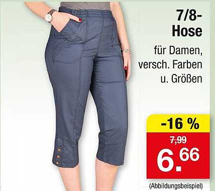 7/8-Hose für Damen, verschiedene Farben und Größen