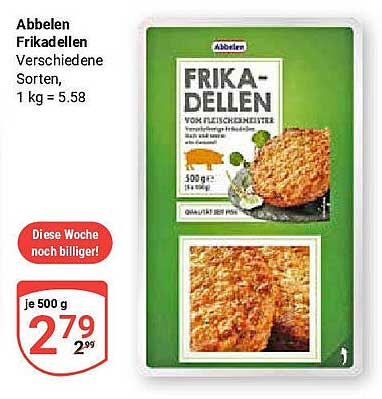 Abbelens Frikadellen - Verschiedene Sorten, 500 g zum Aktionspreis