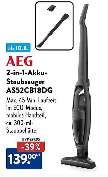 AEG 2-in-1-Akkustaubsauger AS52CB18DG