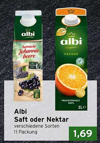 Albi Saft oder Nektar verschiedene Sorten 1l Packung