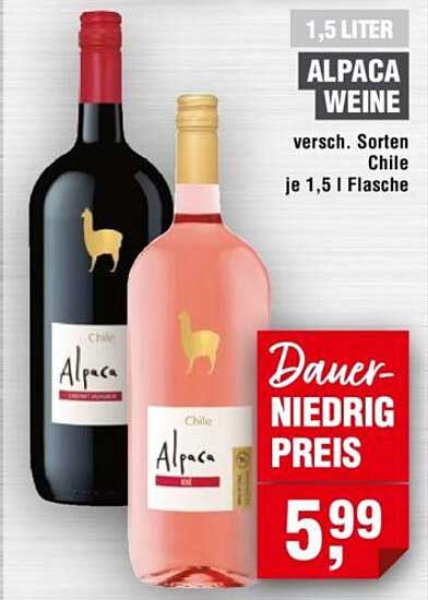 ALPACA WEINE 1,5 LITER - VERSCHIEDENE SORTEN
