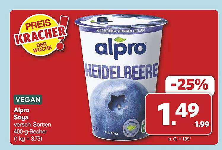 Alpro Soya Heidelbeere 400-g-Becher