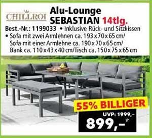 Alu-Lounge SEBASTIAN 14-tlg.