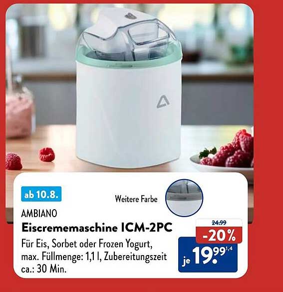 AMBIANO Eismaschine ICM-2PC