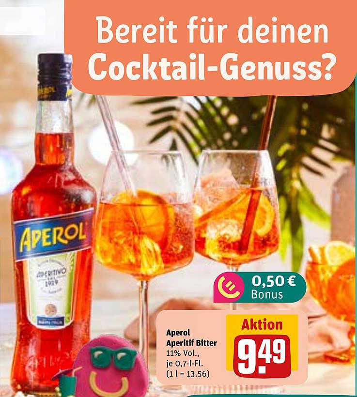 Aperol Aperitif Bitter 0,7l für nur 9,49 €