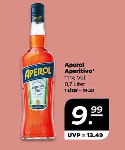 Aperol Aperitivo 0,7 Liter - Jetzt zum Aktionspreis!
