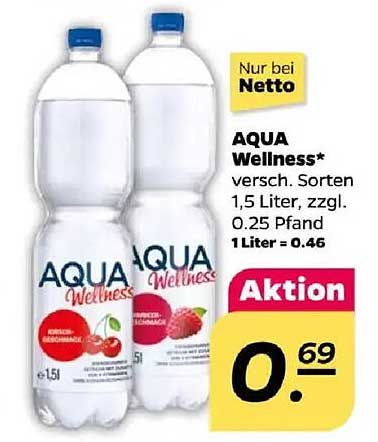 AQUA Wellness 1,5 Liter – Erfrischung für jeden Tag