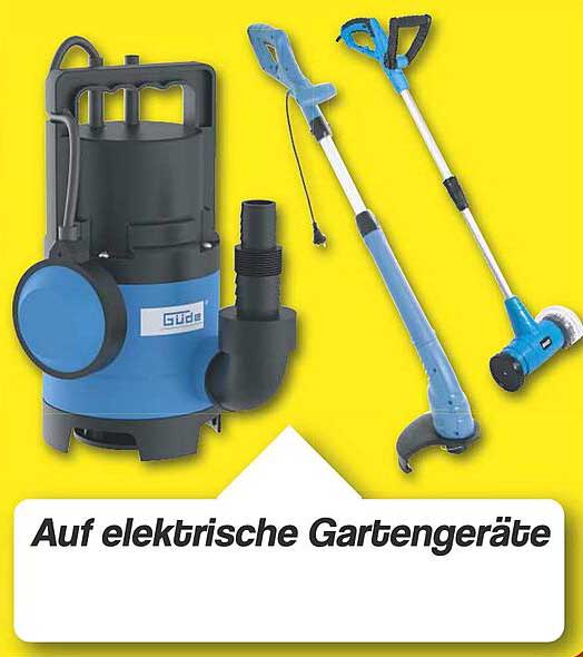 Auf elektrische Gartengeräte