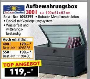 Aufbewahrungsbox 300l – Robuste Metallkonstruktion