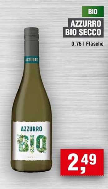 AZZURRO BIO SECCO 0,75 l Flasche
