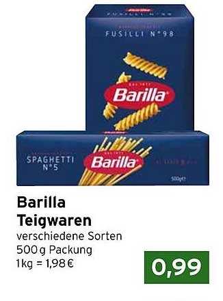 Barilla Teigwaren - verschiedene Sorten 500g Packung