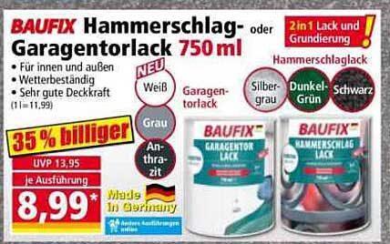 BAUFIX Hammerschlag- oder Garagentor lack 750 ml
