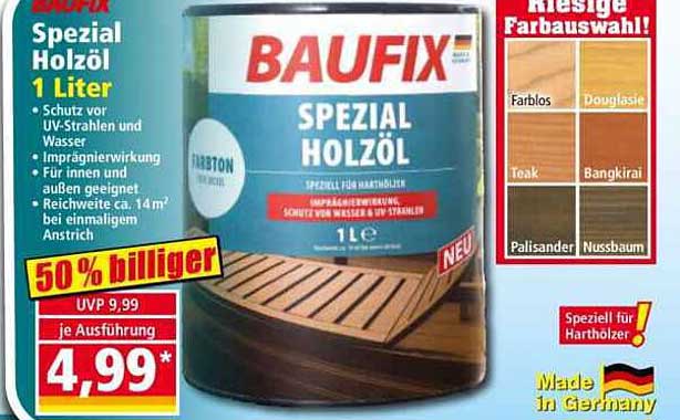 BAUFIX Spezial Holzöl 1 Liter