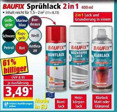 BAUFIX Sprühlack 2 in 1 400 ml