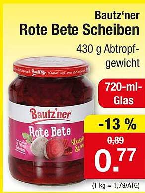 Bautz'ner Rote Bete Scheiben 430 g