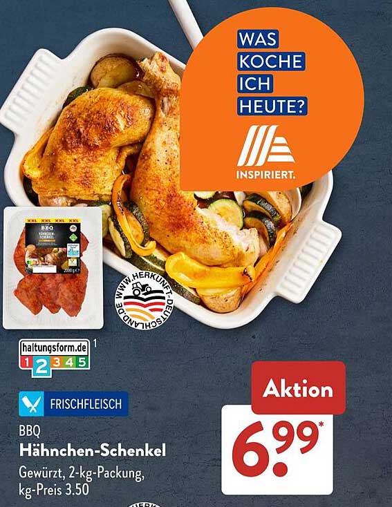 BBQ Hähnchen-Schnekel, gewürzt, 2-kg-Packung