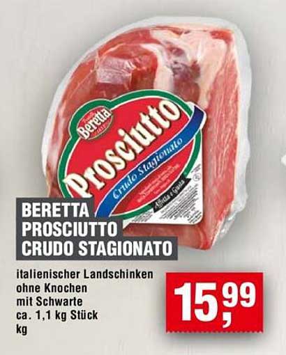 Beretta Prosciutto Crudo Stagionato – italienischer Landschinken ohne Knochen