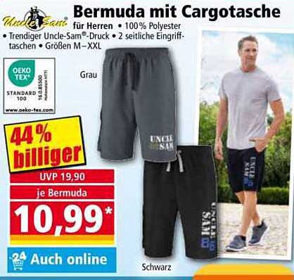 Bermuda mit Cargotasche für Herren