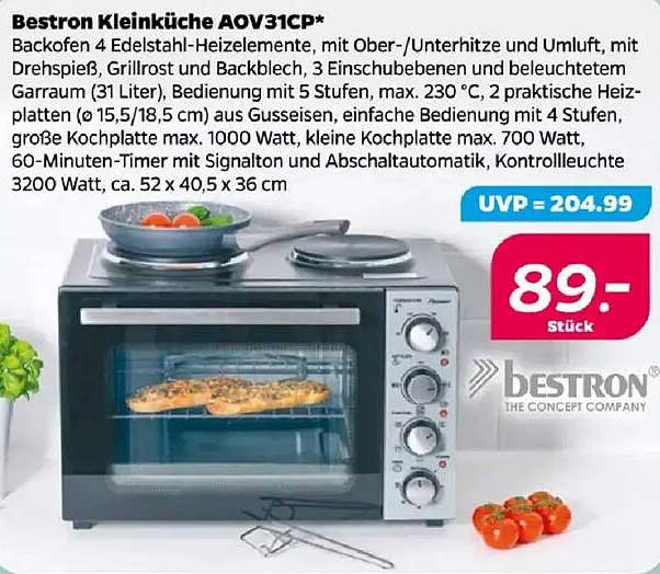 Bestron Kleinküche AOV31CP