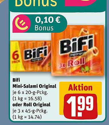 Bifi Mini-Salami Original oder Roll Original - Aktionspreis!
