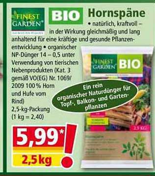 BIO Hornspäne - natürliche Düngemittel für gesunde Pflanzen
