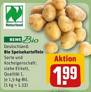 Bio Speisekartoffeln 1,5 kg Btl. - REWE Bio