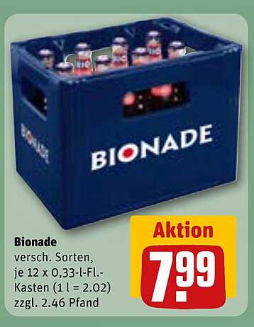 Bionade Verschiedene Sorten, je 12 x 0,33-l- fFl.-Kasten