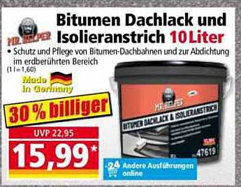 Bitumen Dachlack und Isolieranstrich 10 Liter