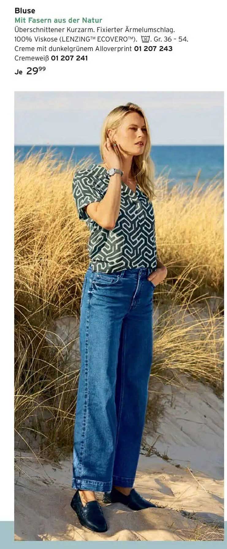 Bluse mit Fasern aus der Natur