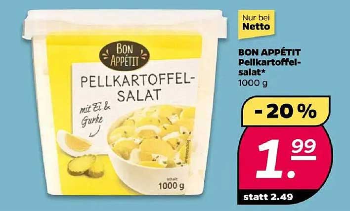 BON APPÉTIT Pellkartoffelsalat 1000 g -20%