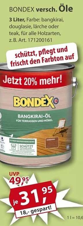 BONDEX Bangkirai-Öl für Terrassen und Möbel, 3 Liter