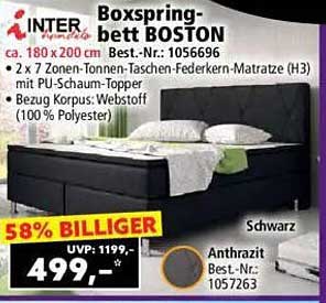 Boxspringbett BOSTON 180 x 200 cm