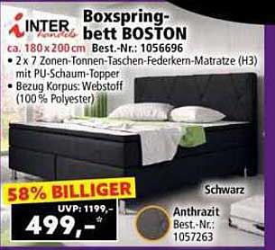 Boxspringbett BOSTON - Komfort für einen erholsamen Schlaf