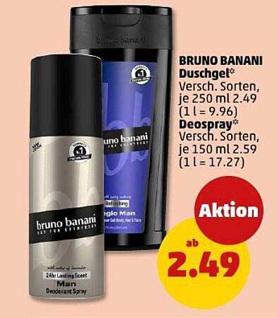 BRUNO BANANI Duschgel und Deospray