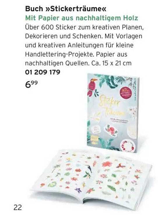Buch »Stickerträume« mit Papier aus nachhaltigem Holz