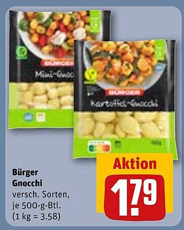 Bürger Gnocchi - Verschiedene Sorten, je 500-g-Btl.