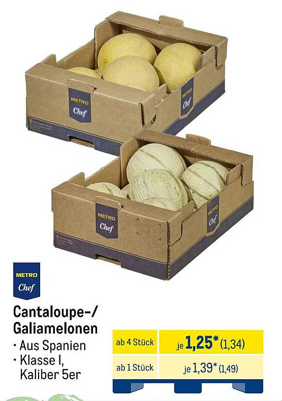 Cantaloupe-/Galiamelonen aus Spanien - METRO Chef