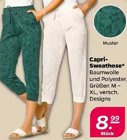 Capri-Sweathose* Baumwolle und Polyester