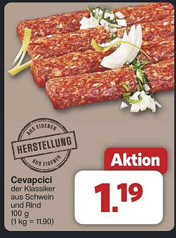 Cevapcici der Klassiker aus Schwein und Rind