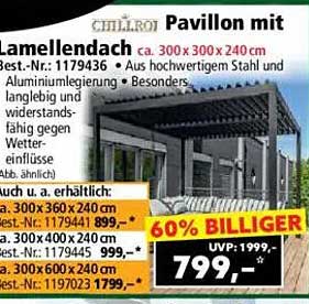 Chillroi Pavillon mit Lamellendach