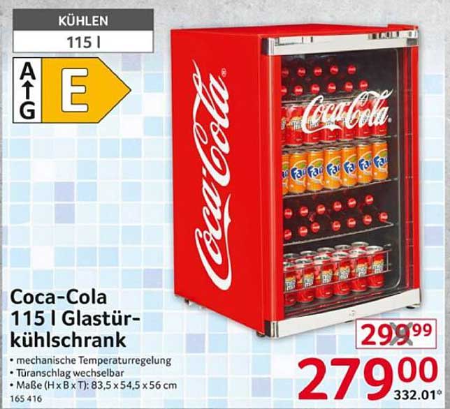 Coca-Cola 115 l Glastürkühlschrank