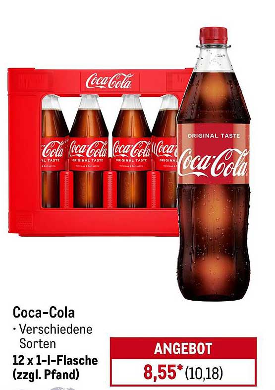 Coca-Cola 12 x 1-L-Flasche (verschiedene Sorten)