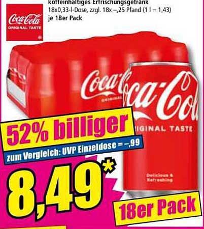 Coca-Cola 18er Pack - Erfrischung für jeden Anlass