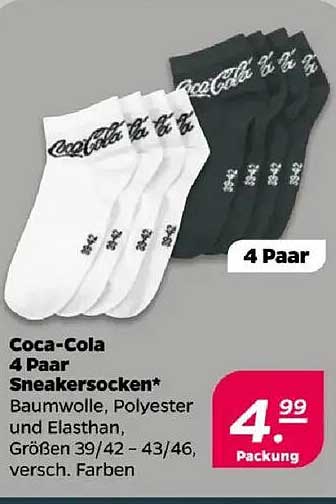 Coca-Cola 4 Paar Sneakersocken