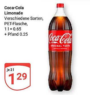 Coca-Cola Limonade in verschiedenen Sorten